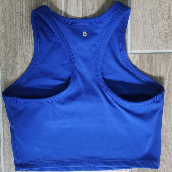 LN Spiritual Gangster Dream Tech Racer Back Crop Tank in Electric Cobalt Sz M - Picture 4 of 4
